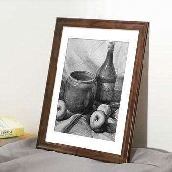 2022新款8开画框 简约素描相框挂墙装裱四4k开8k八木质画框12寸16外框