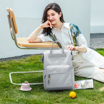 高尔夫（GOLF）双肩包女士商务15.6英寸笔记本手提电脑包出差旅行背包大学生书包