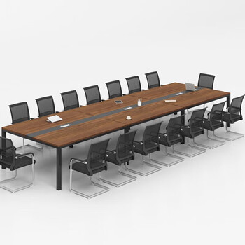 遇造会议桌长桌接待洽谈桌简约培训办公桌长条桌 2.4米会议桌