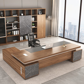 震达老板办公桌经理桌现代简约大班台主管桌总裁桌板式单人老板桌办公