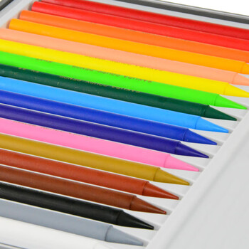 樱花（SAKURA）塑料蜡笔18色铁盒套装 笔轴全芯不脏手美术儿童绘画美术写生