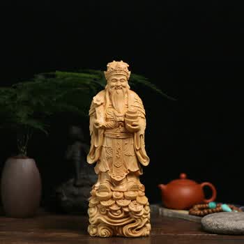 黄杨木雕财神价格报价行情- 京东