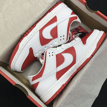 nike 耐克 dunk low大学红反转白红低帮板鞋 男女同款 大学红反转白红