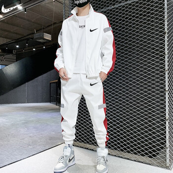服饰内衣>男装>卫衣>耐克顿>耐克顿秋冬季男士运动套装青年宽松束脚