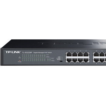 TP-LINK 云交换TL-SG2226P 全千兆26口Web网管 云管理PoE交换机 (24PoE口+2千兆SFP) 企业级分流器 分线器