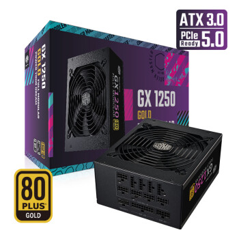 酷冷至尊(CoolerMaster)GX1250W金牌全模电源 电脑电源/ATX3.0原生PCIe5.0/全日系电容/1200W+50W/支持4090