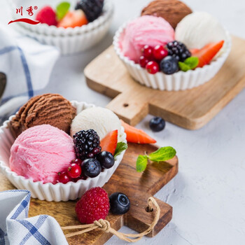 川秀 原味冰淇淋粉 家用自制冰淇淋原料软硬模具冰激凌 100g*3包