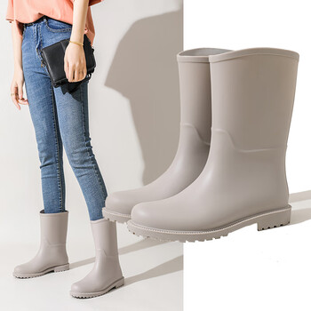 鑫源恒日本雨牧时尚款中筒雨鞋女防水雨靴子女轻便水靴防滑水鞋胶鞋