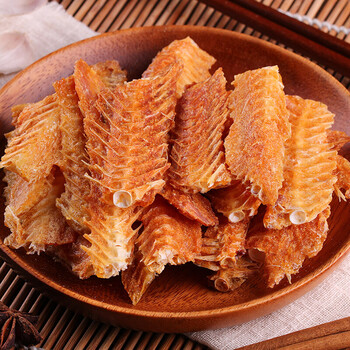 鱼刺干货 500g鱼骨头零食品休闲小吃 香酥脆鱼排鱼刺即食鱼干货海鲜鱼