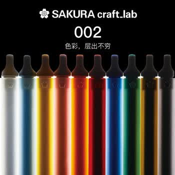 樱花（SAKURA）签字笔【毕业礼物】商务办公送礼宝珠笔 craft_lab 002白色黄铜笔高档礼盒