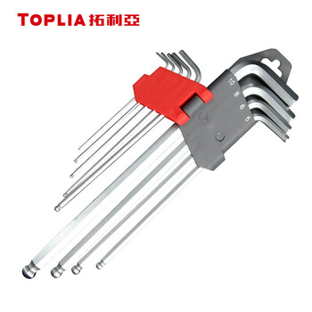 拓利亚（TOPLIA） 特长球头内六角扳手9件套 内六角螺丝刀扳手 WR017026