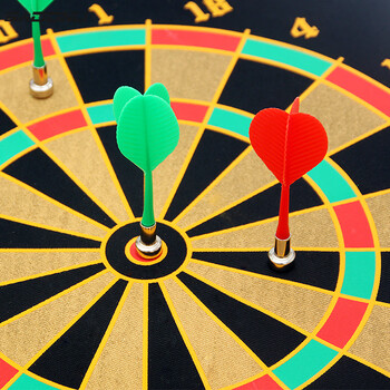 新动力飞镖盘17寸软性双面磁性套装儿童玩具比赛团建娱乐+6支飞镖XD0116