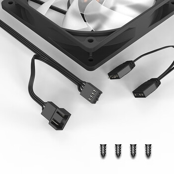 ID-COOLING （酷凛）12CM机箱风扇 ARGB幻彩 黑色 PWM温控 适用电脑水冷CPU风冷散热器改装 XF-120-ARGB-K 