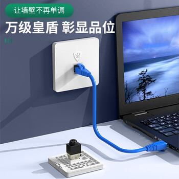 万级 超六类网络面板 屏蔽Cat6a类万兆网线插座面板带模块 一位单口86型免打水晶头电脑插孔1-14436白 万级 超六类网络面板 屏蔽Cat6a类万兆网线插座面板带模块 一位单口86型免打水晶头电脑插孔1-14436白