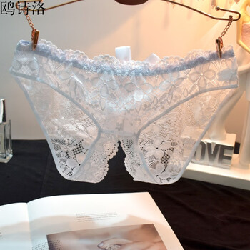 蕾丝内裤女士开裆内裤女免脱火辣开叉丁字裤t蕾丝性感大码t日系白色大