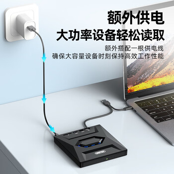 优越者光驱扩展坞USB3.0高速外置光驱刻录机DVD 8倍速刻录一体适用笔记本台式机外接光驱便携读卡转换器