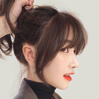 唐妮  3d法式空气刘海假发女自然隐形无痕遮白发假贴片头顶补发块假