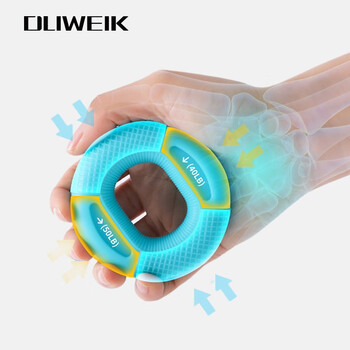 杜威克 握力器 双磅数硅胶双力度握力圈 手力训练康复手指健身器 湖蓝 40-50磅 杜威克 握力器 双磅数硅胶双力度握力圈 手力训练康复手指健身器 湖蓝 40-50磅