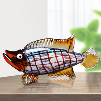 魚瑠璃工芸品装飾品水晶置物-