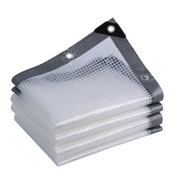 透明防雨布pvc加厚防水网格布家用阳台庭院花卉多肉遮盖防晒篷布33米