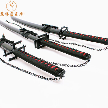 死神刀斩魂刀天锁斩月斩魄刀cos动漫道具无月死神黑崎一护新月天锁斩月 弯款精装104cm 亚光刀鞘 图片价格品牌报价 京东