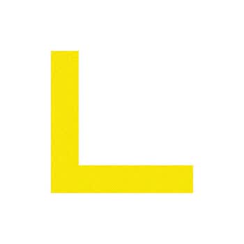 信发5s定位贴 L型100个装 四角直角定位标签定位胶带 定置线警示条桌 磨砂黄色