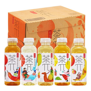 農夫山泉茶π茶兀茶派茶飲料500ml*15瓶 蜜桃烏龍檸檬茉莉花柚子綠茶