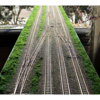 轨道仿真沙盘场景ho火车铁道模型微型沙盘车站铁路仿真模型火车