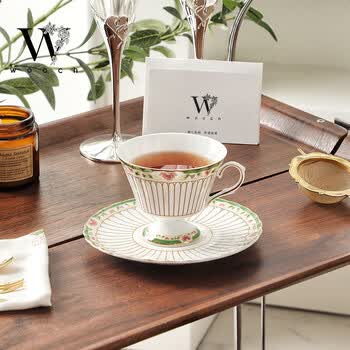物取（WOOCH）花园里高脚杯碟礼盒装轻奢精致咖啡杯情侣对杯乔迁商务新婚伴手礼