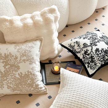 艾薇抱枕套 沙发抱枕靠垫套床头靠枕套45*45cm油画森林