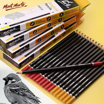 蒙玛特(Mont Marte)4b素描铅笔12支盒装 美术绘画笔速写笔学生初学素描笔 练习写生画画专用画笔PNX0003美术写生 蒙玛特(Mont Marte)4b素描铅笔12支盒装 美术绘画笔速写笔学生初学素描笔 练习写生画画专用画笔PNX0003美术写生