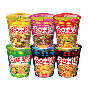 日清  合味道经典系列6口味6杯杯面 开杯乐速食面泡面方便面混装