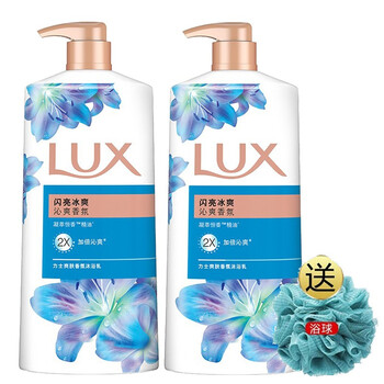 力士lux爽肤沐浴露闪亮冰爽沐浴乳720g花香凝萃精油清凉薄荷加拿大