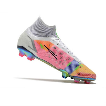 欧冠 刺客14彩虹足球鞋雪豹fg透气内马尔学生高帮长钉运动鞋 刺客14