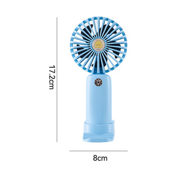 金蝶（kingdee）手持小风扇usb电风扇桌面床上充电静音 便携迷你大风力婴儿风扇厕所办公室宿舍 元气蓝