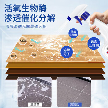 巨奇（JUQI）严选 乳胶漆清洁剂500ml*2瓶 水泥清洗剂涂料腻子粉油漆去除剂