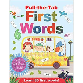 现货pull-the-tab first words with flash cards