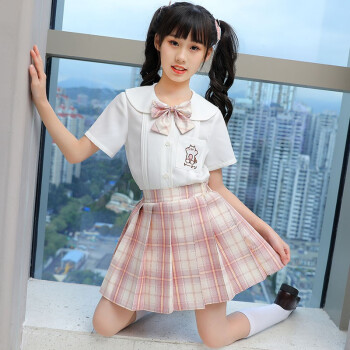 小学生校服 短裙 写真图片