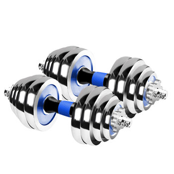 诚悦电镀哑铃杠铃30公斤男女士运动健身器材可调节拆卸组合套装CY-069