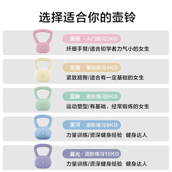 京东京造 软壶铃男女士提壶哑铃健身壶铃 练臂深蹲练臀翘臀 花海 4KG