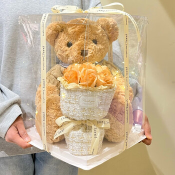 迪士尼泰迪熊玩偶花束小熊公仔闺蜜生日礼物女生送女朋友七夕情人节
