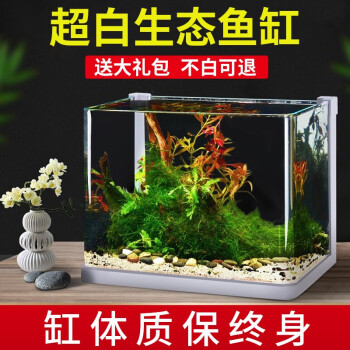 意牌 Yee 鱼缸小型水族箱白玻璃生态金鱼缸客厅家用办公室桌面创意鱼缸懒人造景水草 缸 26白缸 4w壁挂过滤器 造景礼包 开缸教程 图片价格品牌报价 京东