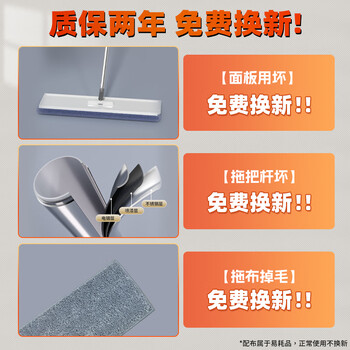 东方亮洁拖把家用一拖净50cm加大免手洗干湿两用拖布家用墩布懒人平板拖把