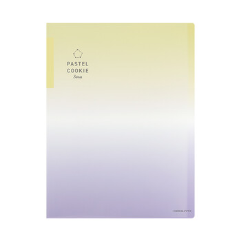 国誉(KOKUYO)A4文件夹淡彩曲奇·晴空·学生资料册收纳夹收纳册 初晴黄紫40袋内页 1个 WSG-CBV40YV