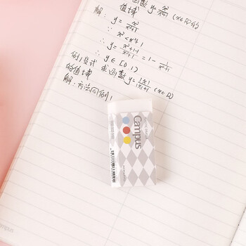 国誉(KOKUYO)橡皮擦Campus系列学生高考自动铅笔橡皮菱形易擦角边 白色1个 WSG-ERH1