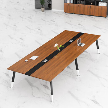 圣黎会议桌长桌洽谈培训桌组职员办公桌 3.5米会议桌+12把椅