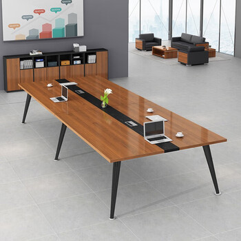 圣黎会议桌椅长桌小型洽谈培训办公桌简约现代工作台2.4*1.2米会议桌