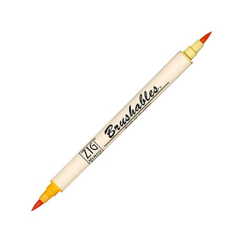 吴竹（KURETAKE）7700同色深浅双色双头刷头笔软头笔水彩笔手账笔Brush单支MS-7700-052水彩笔