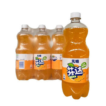 芬达零卡橙味汽水无糖饮料888ml6罐整箱碳酸饮料大瓶无糖芬达888ml6瓶