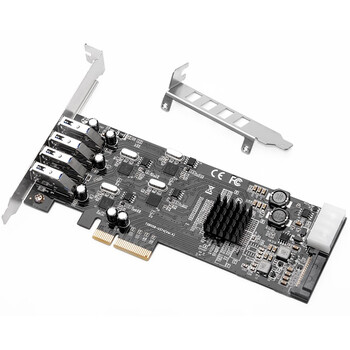 魔羯（MOGE）PCIE x4转4口USB3.0四口独立通道USB3.2 Gen2扩展卡 工业相机20Gbps高速传输MC2025